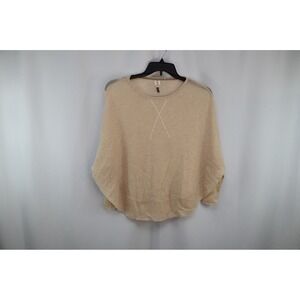 Qi Cashmere Cream Ivory Crew Neck Pullover Sweater Womens XS Long Sleeve